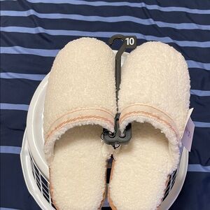 Cozy White Fleece Slippers